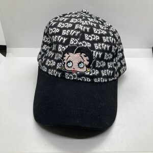 Vintage 90s Betty Boop Snapback Hat Cap Baseball Black and White with Spellout Vintage 90s Betty Boop American Needle Blockhead Hat Cap  main image 2